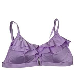 Seafolly Shine On Fixes Tri Bikini Top Lilac Size 8